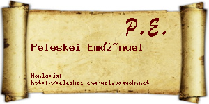 Peleskei Emánuel névjegykártya